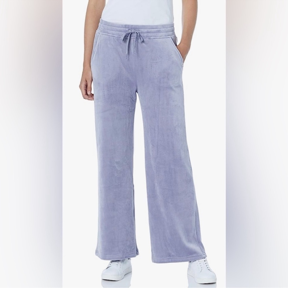 UGG Size Large Purple Velvet Francey Pants Wide Leg Loungewear Relaxed Cozy Soft